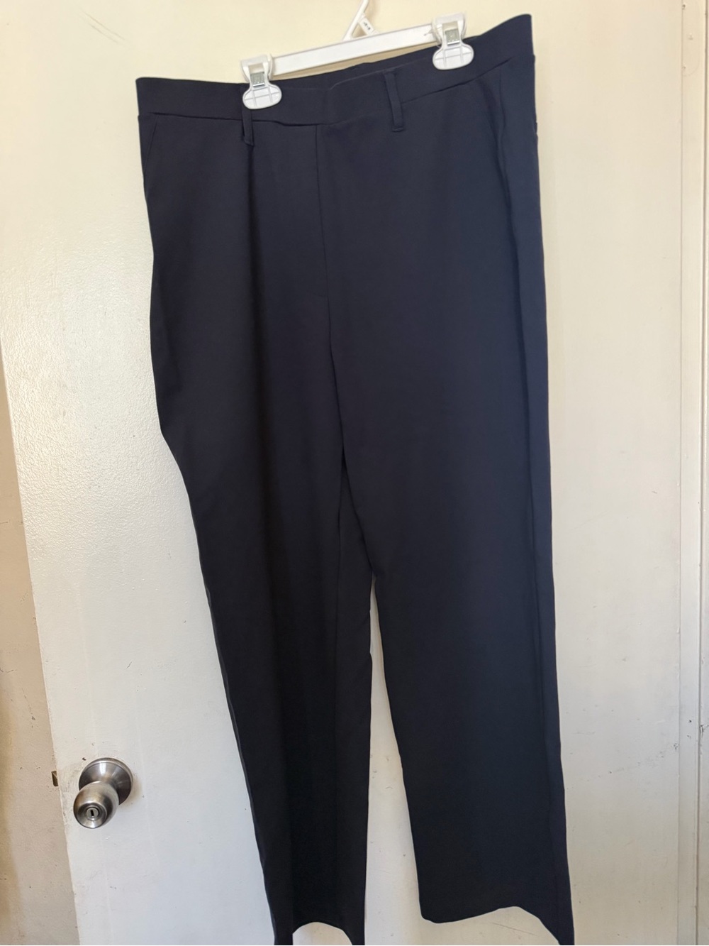 Quince Ultra-Stretch Ponte Straight Leg Pants Navy XL Pull-On Career Office